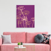 Grafische moderne Blume Kirbscher lila Leinwand dr (Insitu (Wohnzimmer))