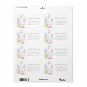 Grafische moderne Hochzeitsrückantwort große Adres (Vorne)