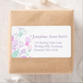 Grafische moderne Hochzeitsrückantwort große Adres (Insitu)