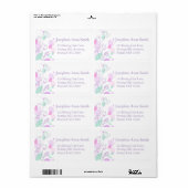 Grafische moderne Hochzeitsrückantwort große Adres (Vorne)