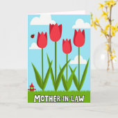 Grafische Muttertags-Karte Frühling Karte (Gelbe Blume)