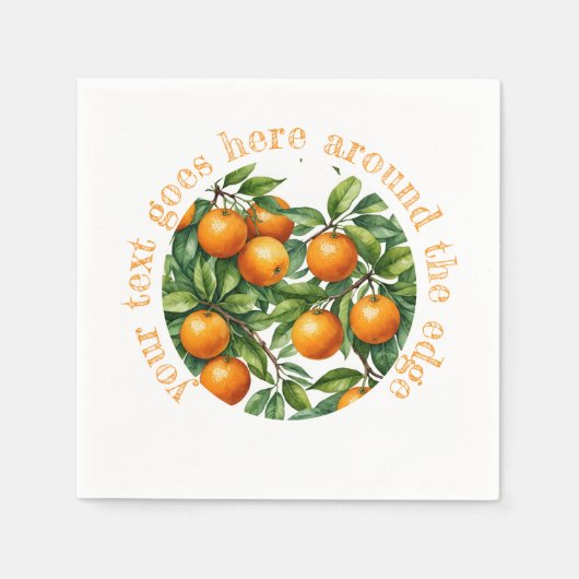 Grafische Orange-Abbildung - Benutzerdefinierter T Serviette (Vorderseite)