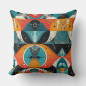 Grafische Orangenabstraktion Kissen (Vorderseite)