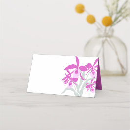 Grafische orchid lila graue Hochzeitsszenarien Platzkarte