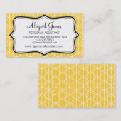 Grafische Ovale färben sich gelb, Schwarz- u. Visitenkarte (Vorne/Hinten)