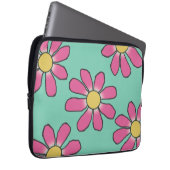 Grafische, rosa Blume in jeder Farbe Laptopschutzhülle (Vorne Rechts)