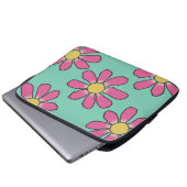 Grafische, rosa Blume in jeder Farbe Laptopschutzhülle (Vorne Knopf)