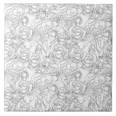 Grafische Rose Fliese (Vorderseite)