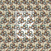 grafische Schlangencreme Stoff (Kachel)