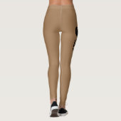 GRAFISCHE SCHWARZE UND BROWENE CAPRICORKEN LEGGING LEGGINGS (Rückseite)