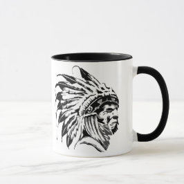 GRAFISCHE SCHWARZE UND WEISSE AMERIKANISCHE TASSE
