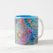 Grafische Tasse Blau und Rosa (VorderseiteRechts)