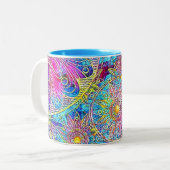 Grafische Tasse Blau und Rosa (Vorderseite Links)