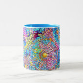 Grafische Tasse Blau und Rosa (Mittel)