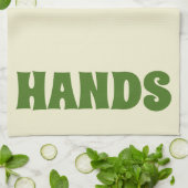 GRAFISCHE TYPOGRAFIE HÄNDE KÜCHENDISCHENTOWEL HANDTUCH (Gefaltet)