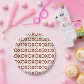 GRAFISCHE VALENTINE-DAY XOXO-PAPIERPLATTE PAPPTELLER (Party)