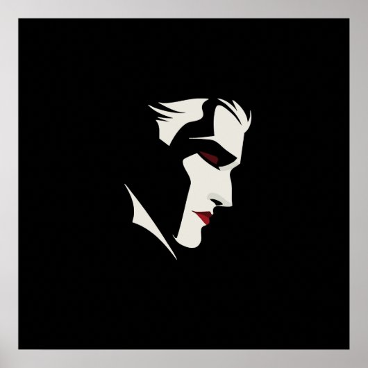 Grafische Vampir-Illustration Poster (Vorne)