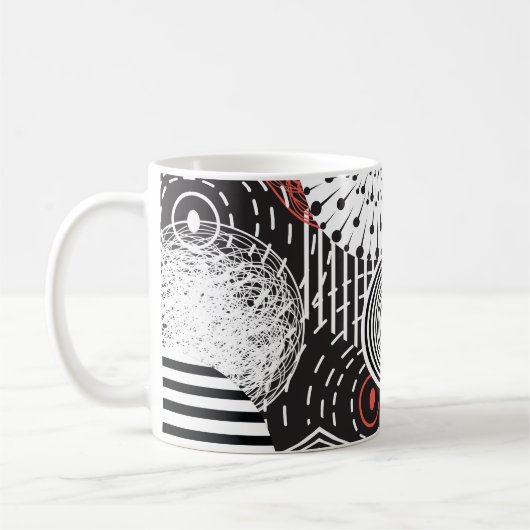 Grafische Vintage Abstrakte Illustrationselemente Kaffeetasse (Links)