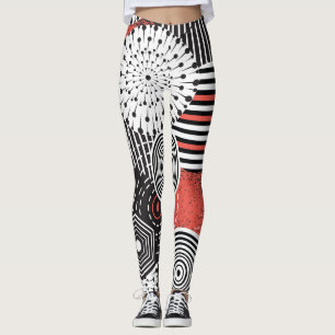 Grafische Vintage Abstrakte Illustrationselemente Leggings