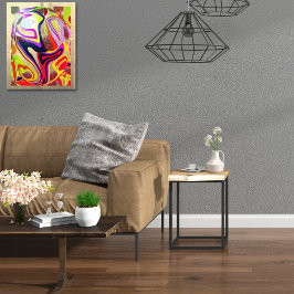 Grafische Wellen Globus - Metal-BG Fotodruck