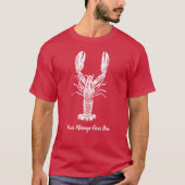 Grafische Werbebotschaft der White Lobster T-Shirt (Vorderseite)