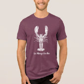Grafische Werbebotschaft der White Lobster Tri-Blend Shirt (Vorderseite)