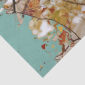 Grafischen Birken-Baum-Farben-Spritzer-Robins Seidenpapier (Detail)