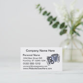 Grafischer Bildentwurf des blauen Akkordeons, Visitenkarte (Stehend Vorderseite)