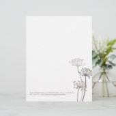 Grafischer brauner Blumenkuhpetersilienbriefkopf Briefbogen (Stehend Vorderseite)