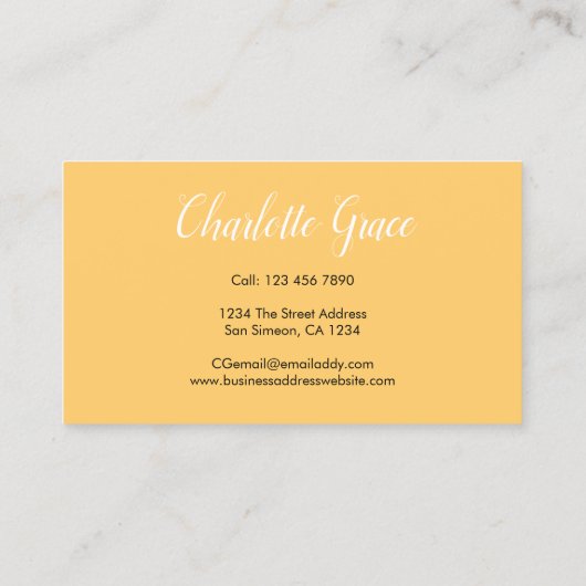 Grafischer Entwurfs-Bürsten-Anschlag (orange) Visitenkarte (Rückseite)