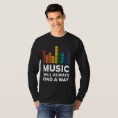 Grafischer Equalizer Musik wird immer einen Weg fi T-Shirt (Vorne ganz)