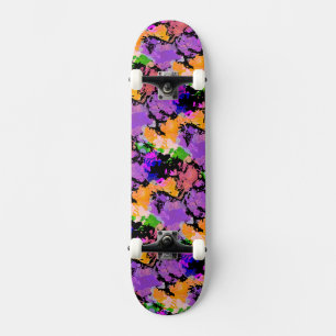 Grafischer Farbklecks-Druck Skateboard
