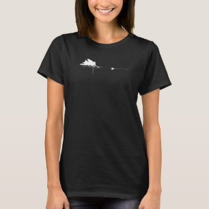 Grafischer Fliegenfischerei-Haken Linie Fisch Sege T-Shirt