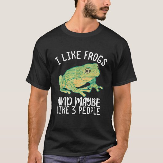 Grafischer Frog Lover T-Shirt (Vorderseite)
