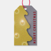 Grafischer Goldener Weihnachtsbaum, jeder Text Geschenkanhänger (Vorderseite)