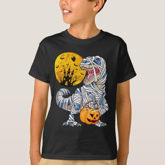 Grafischer Halloween-Saurier T-Shirt (Vorderseite)