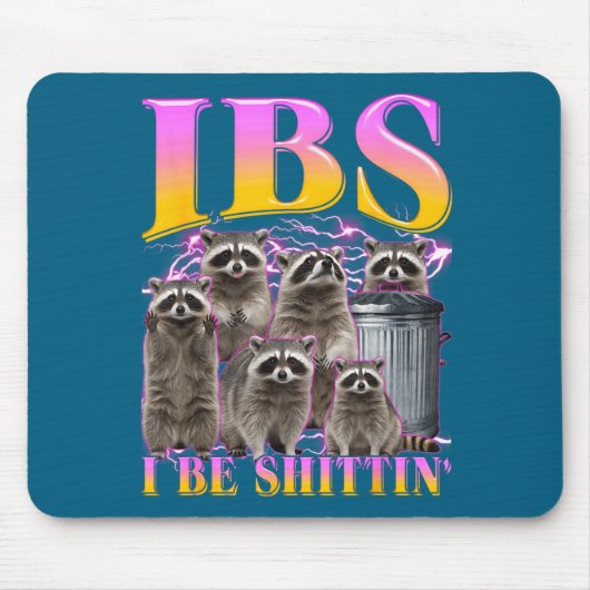 Grafischer Ibs Waschbär Meme Bootleg Humor Mousepad (Vorne)