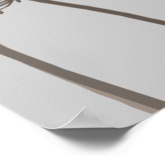 Grafischer, moderner Blume Kirschgrauplakat Poster (Ecke)