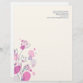 Grafischer moderner Blumenblumenblattbriefkopf Briefkopf (Vorne/Hinten)