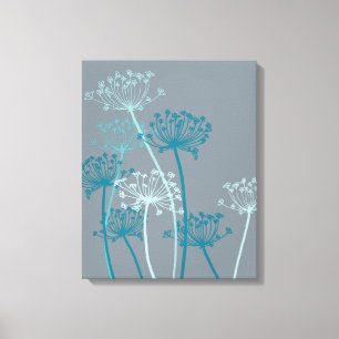 Grafischer moderner Leinwanddruck des blauen Graus