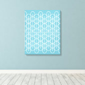 Grafischer, moderner ovaler gemusterter Canvas-Dru Leinwanddruck (Insitu (Holzboden))