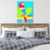 Grafischer, moderner, tropischer Regenbogen-Leinwa Leinwanddruck (Insitu (Schlafzimmer))