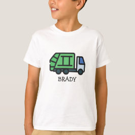 Grafischer Müll/Recycle LKW mit Kindnamen T-Shirt