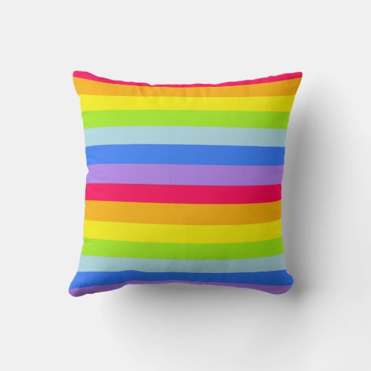 Grafischer Papagei mit Regenbogenfarben Kissen (Rückseite)