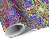 Grafischer Psychedelia Geschenkpapier (Rolleneckpunkt)