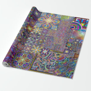 Grafischer Psychedelia Geschenkpapier