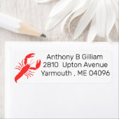 Grafischer roter Hummer - personalisiertes Etikett (Insitu)