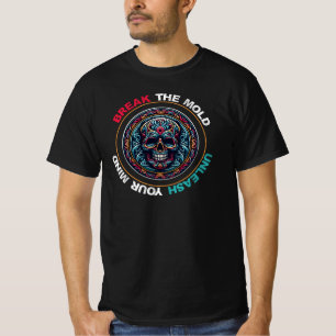 Grafischer Schädel T-Shirt