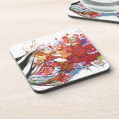 Grafischer Sparrow Getränkeuntersetzer (Linke Seite)