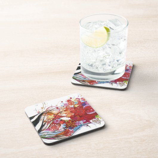 Grafischer Sparrow Getränkeuntersetzer (Rechte Seite)